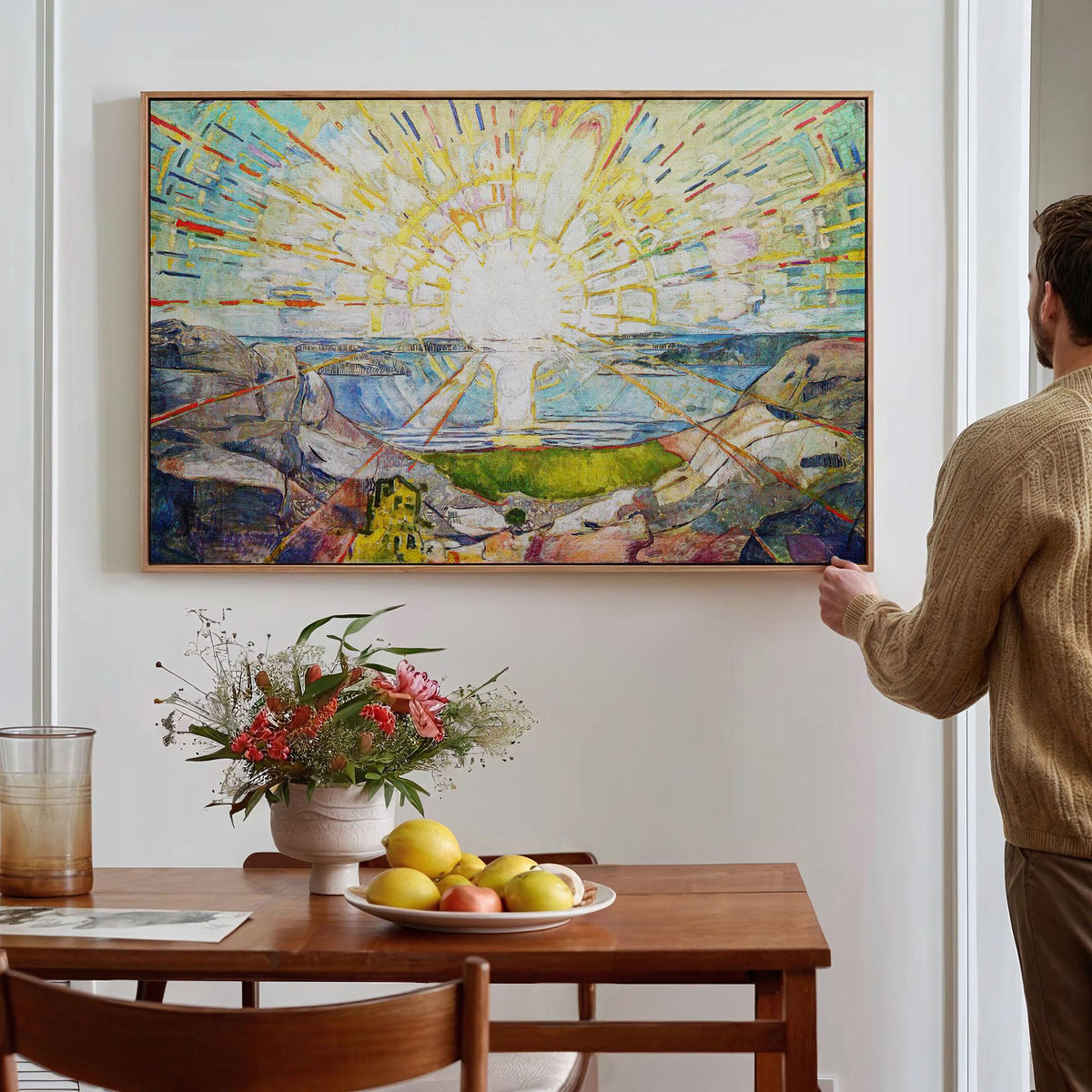 Edvard Munch, The Sun - Monumental 1911 Landscape Print, Modern Expressionist Wall Art, Radiant Sunrise Poster, Large Ca