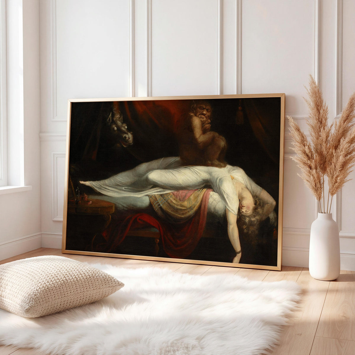 Henry Fuseli, The Nightmare - 1781 Gothic Horror Print, Romantic Nightmare Scene, Dark Surreal Wall Art, Classic Museum 