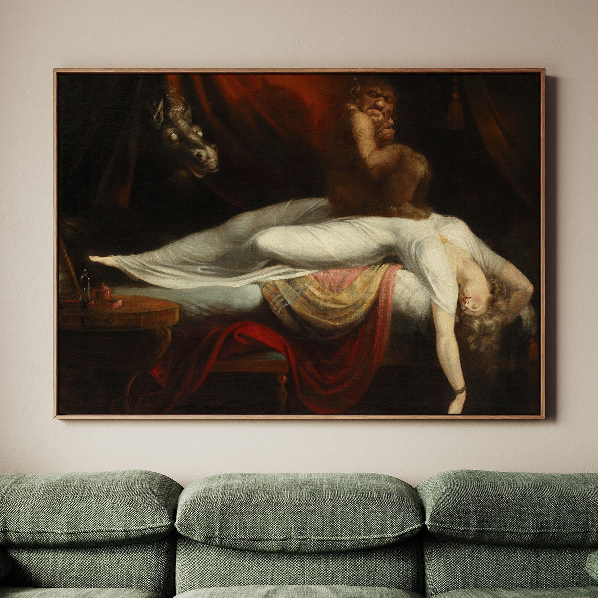 Henry Fuseli, The Nightmare - 1781 Gothic Horror Print, Romantic Nightmare Scene, Dark Surreal Wall Art, Classic Museum 