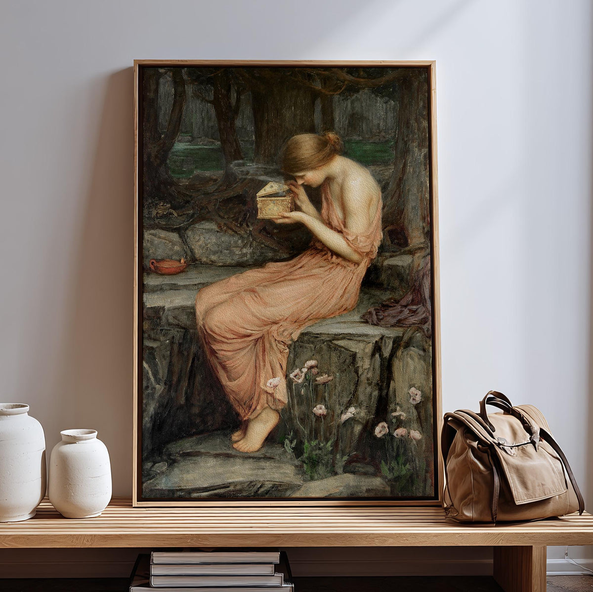 John William Waterhouse - Psyche Opening the Golden Box. Waterhouse poster print, Giclee canvas, Gallery wrapped, Beauti