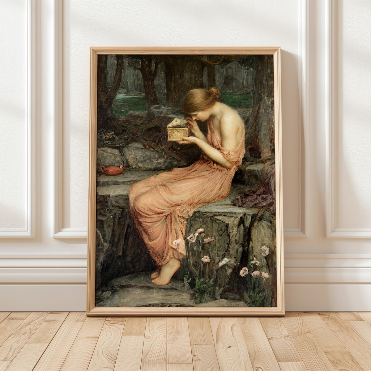John William Waterhouse - Psyche Opening the Golden Box. Waterhouse poster print, Giclee canvas, Gallery wrapped, Beauti