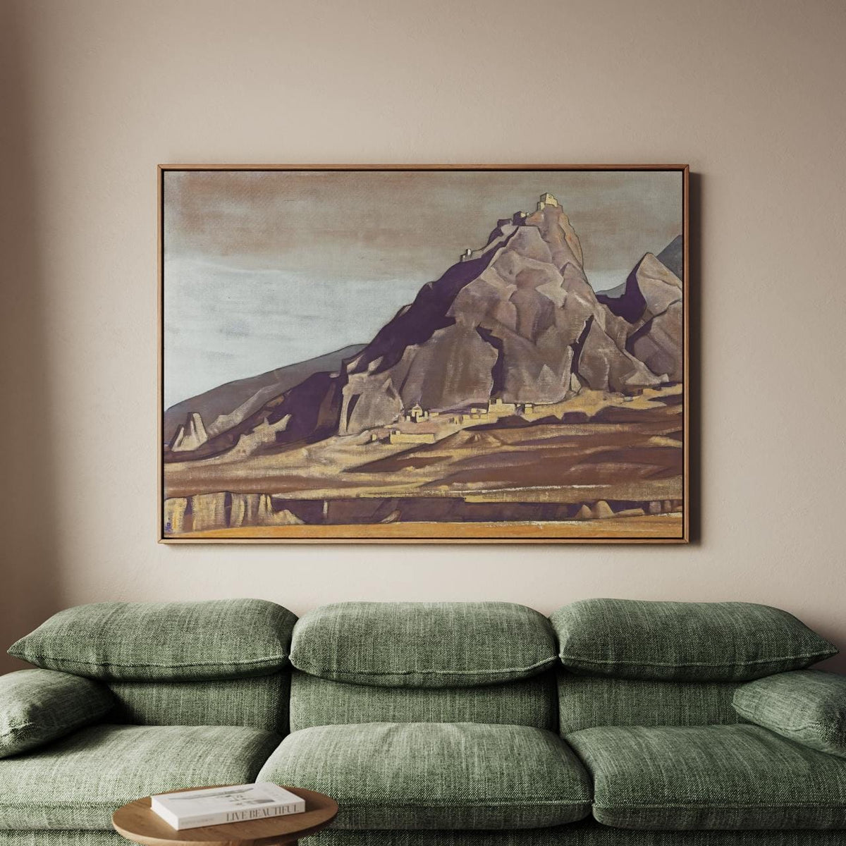 Nicholas Roerich, Temple - Spiritual Mountain Landscape, Sacred Wall Art, Meditative Canvas Print, Symbolist Decor