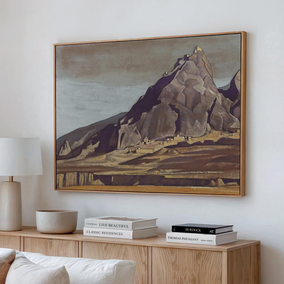 Nicholas Roerich, Temple - Spiritual Mountain Landscape, Sacred Wall Art, Meditative Canvas Print, Symbolist Decor