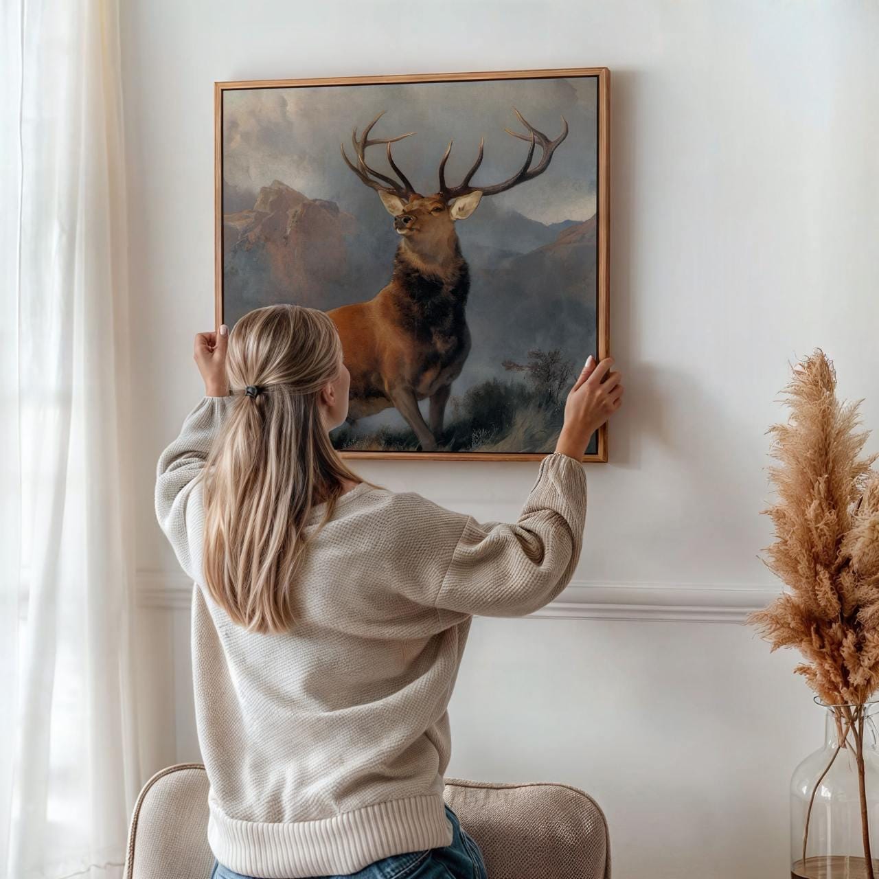 Edwin Landseer, Monarch of the Glen - Scottish Deer Wall Art, Highland Landscape Print, Stag Canvas Decor, Classic Wildl