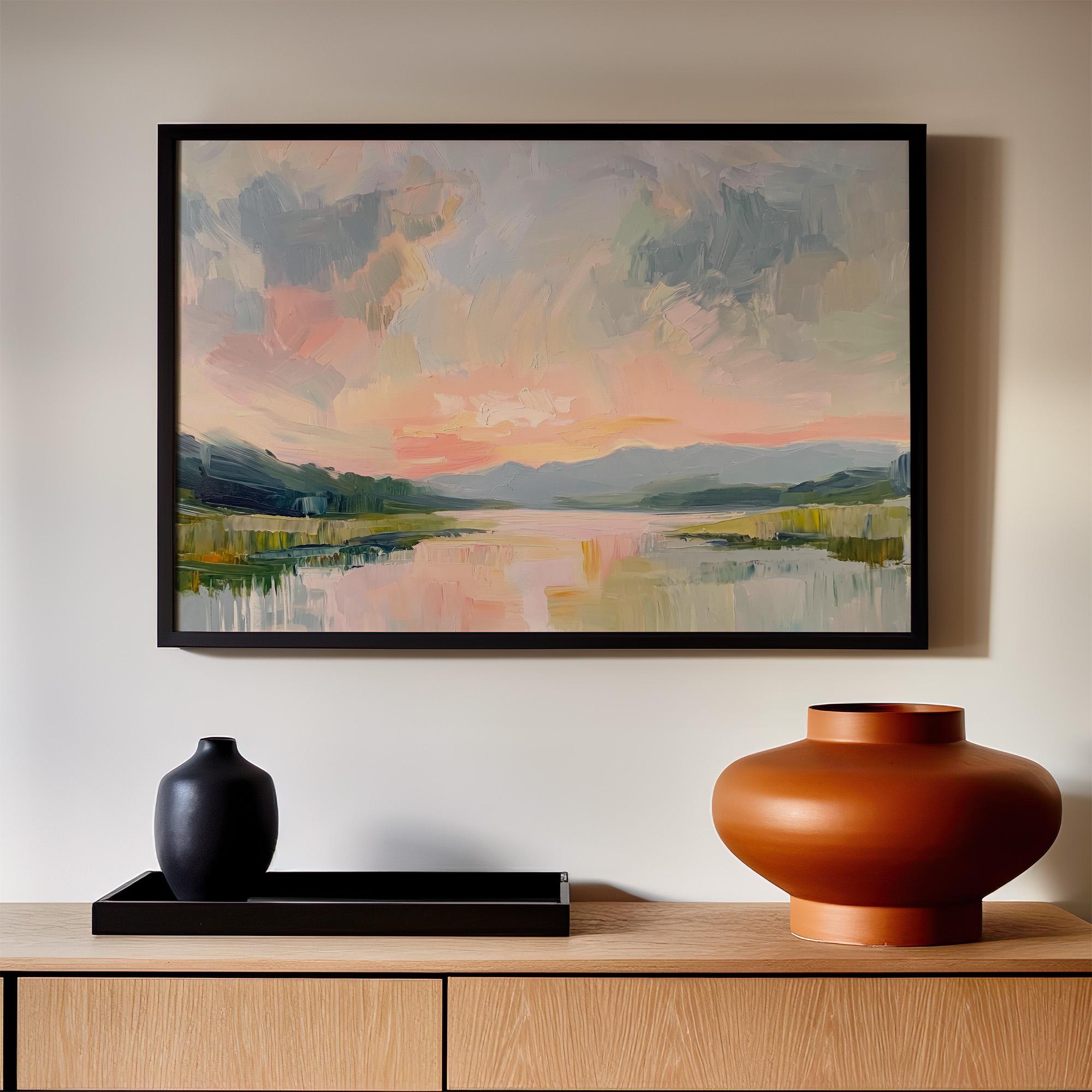 Fine Art Print Lowcountry Marsh Painting, Coastal Landscape Wall Decor, Soft Pastel Sky and Marsh Scene for Grandmillenn