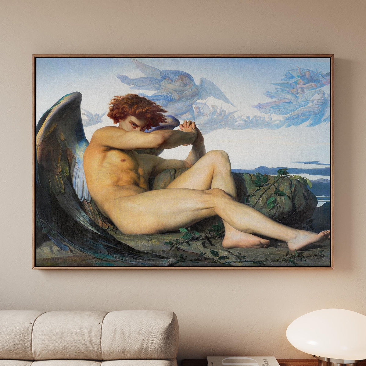 Alexandre Cabanel, Fallen Angel - 1847 Romantic Academic Print, Lucifer Wall Art, Dark Mythology Poster, Classical Gothi