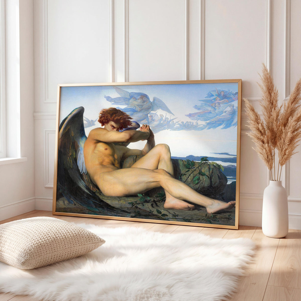 Alexandre Cabanel, Fallen Angel - 1847 Romantic Academic Print, Lucifer Wall Art, Dark Mythology Poster, Classical Gothi