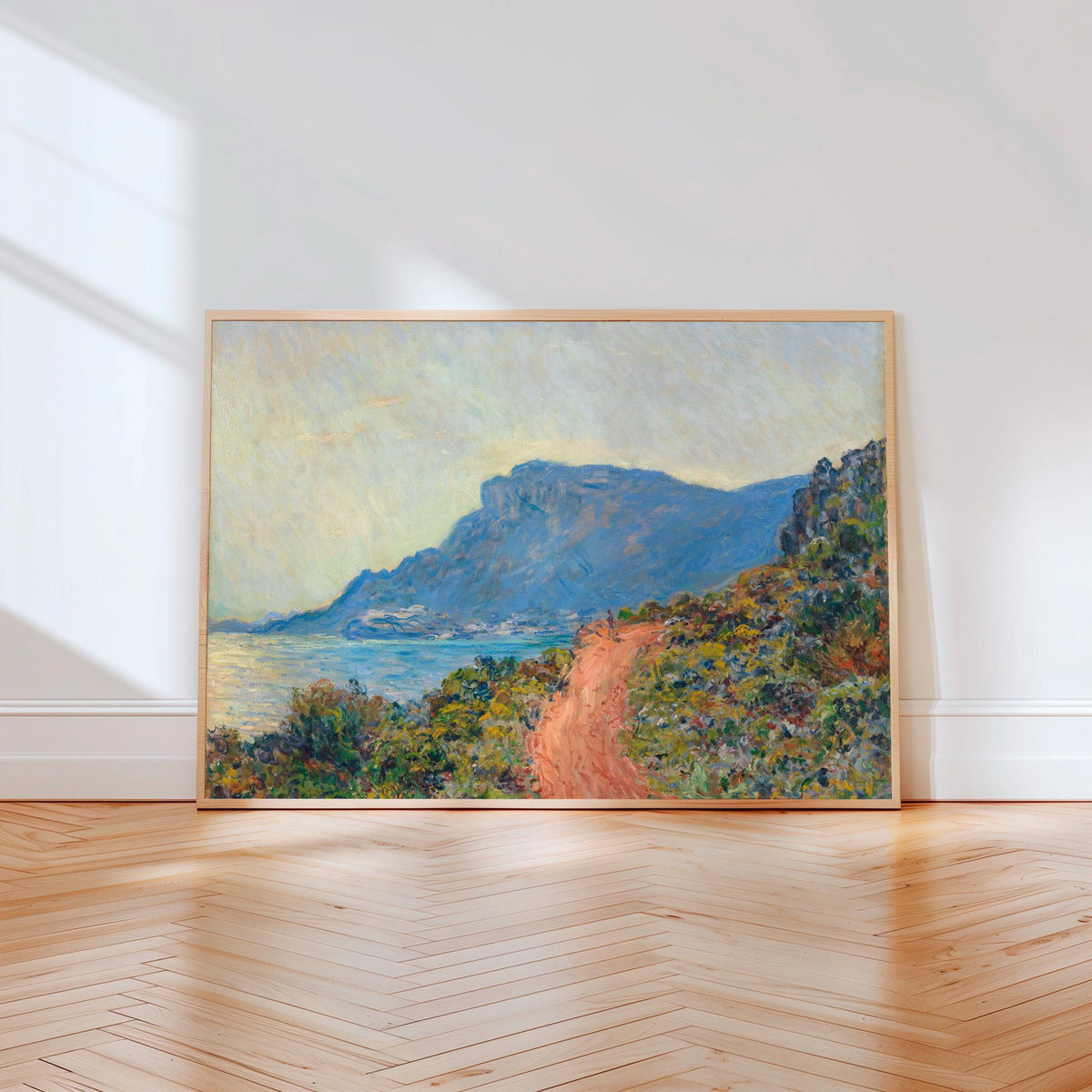 Claude Monet, The Corniche Near Monaco - 1884 Impressionist Coast Print, French Riviera Wall Art, Mediterranean Landscap
