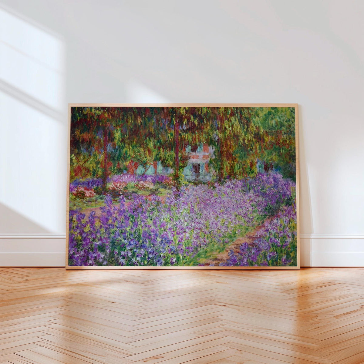 Claude Monet, The Artist’s Garden at Giverny - 1900 Impressionist Garden Print, Iris Wall Art, French Floral Poster, Ser