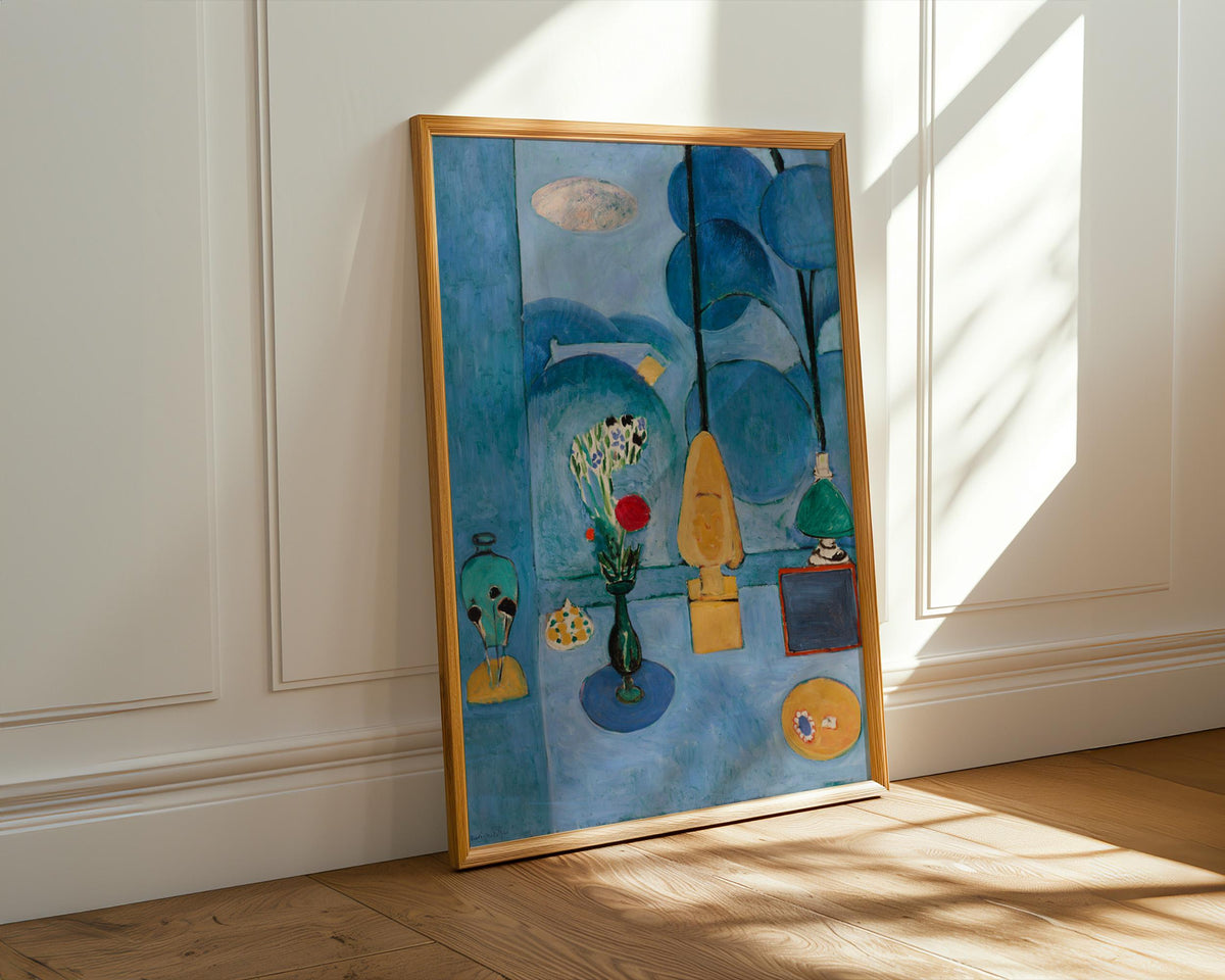 Henri Matisse, The Blue Window - 1913 Modern Interior Print, Blue Room Wall Art, Fauvist Window Poster, Abstract Home De
