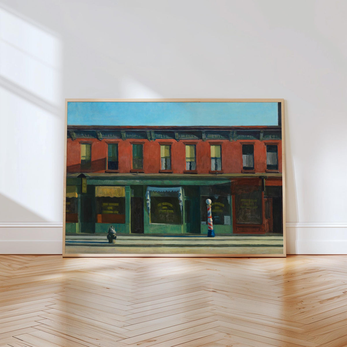 Edward Hopper, Early Sunday Morning - Urban Wall Art, Quiet Cityscape Print, Classic American Canvas Decor, Minimalist P