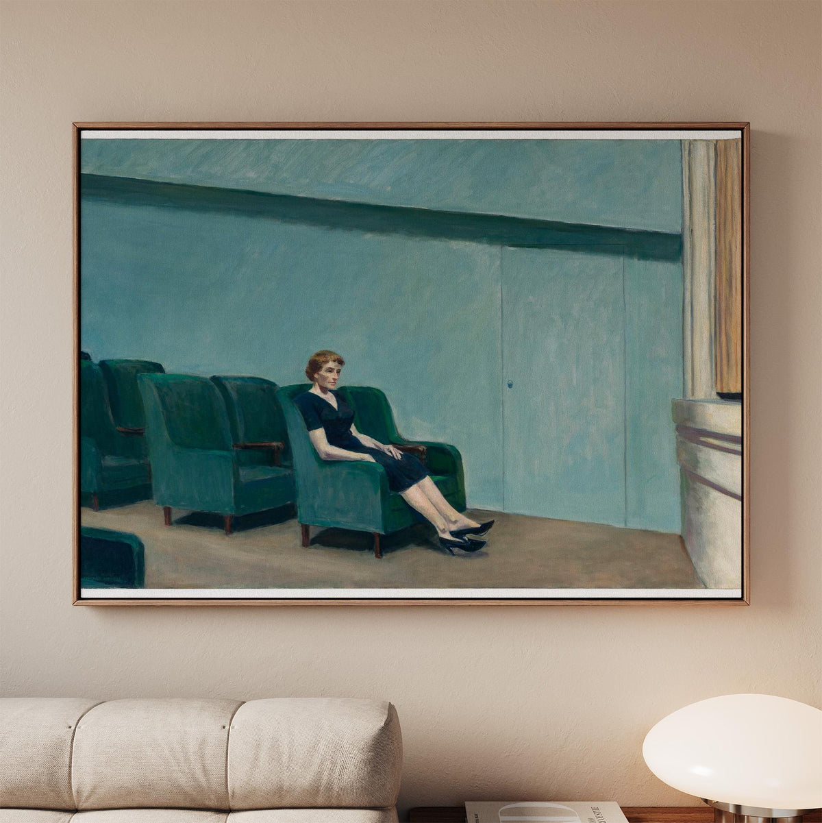 Edward Hopper, Solitary Interior Scene - Quiet Wall Art, American Realism Print, Minimalist Canvas Decor