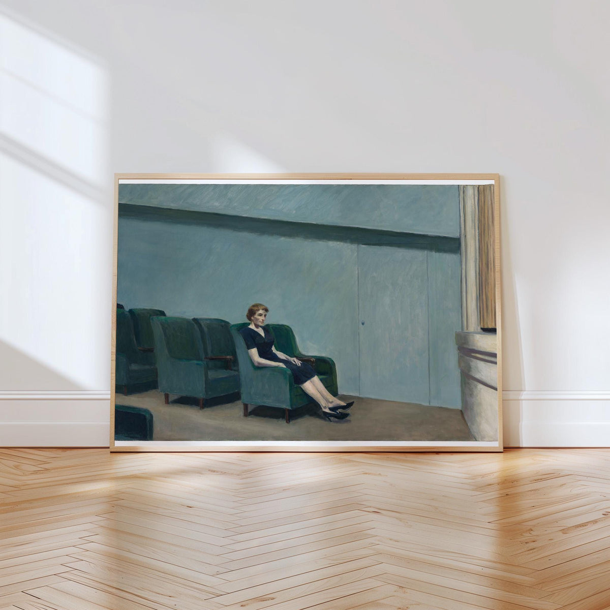 Edward Hopper, Solitary Interior Scene - Quiet Wall Art, American Realism Print, Minimalist Canvas Decor