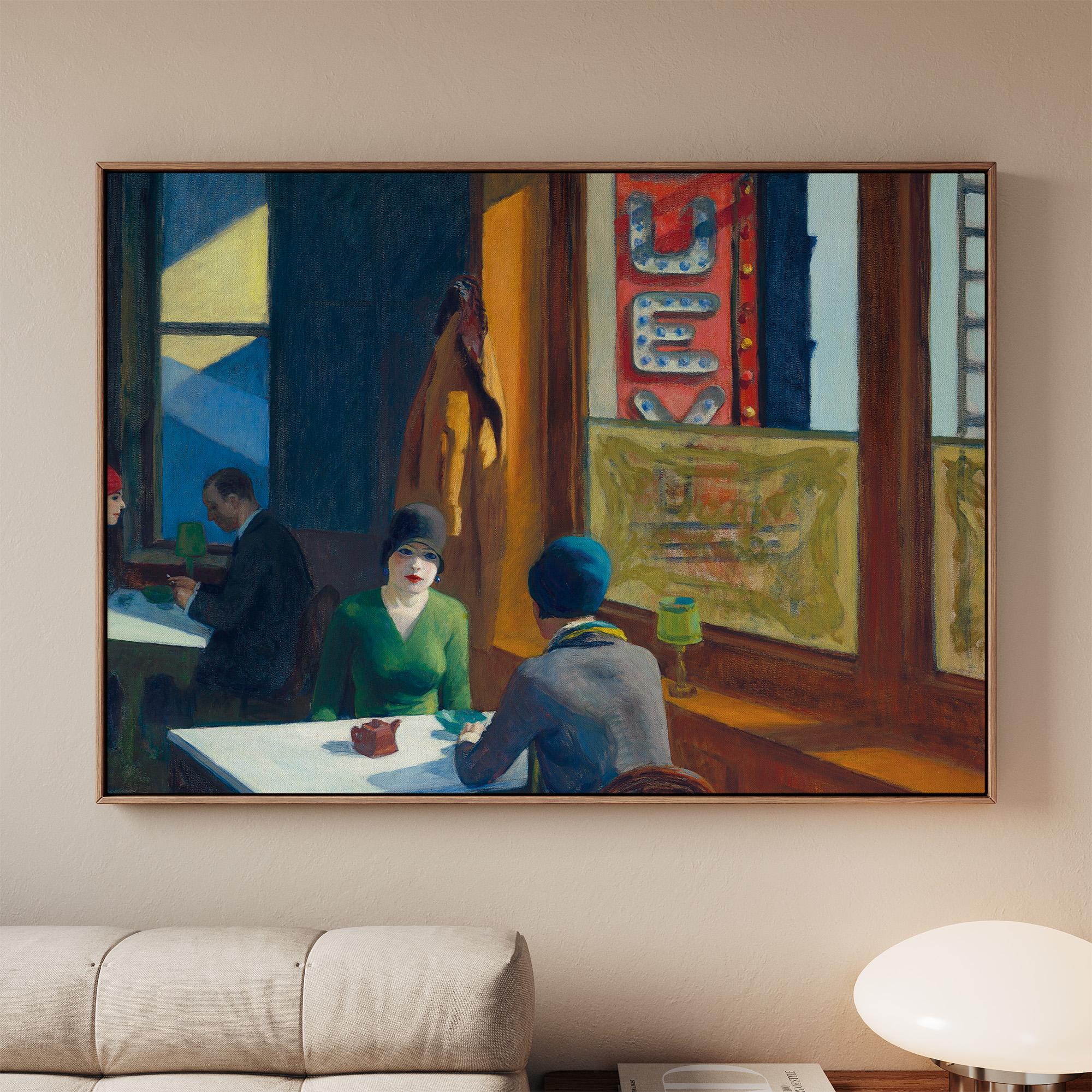Edward Hopper, Chop Suey - 1929 Restaurant Wall Art, Classic American Print, Urban Cafe Canvas Decor, Modern Realism Pos