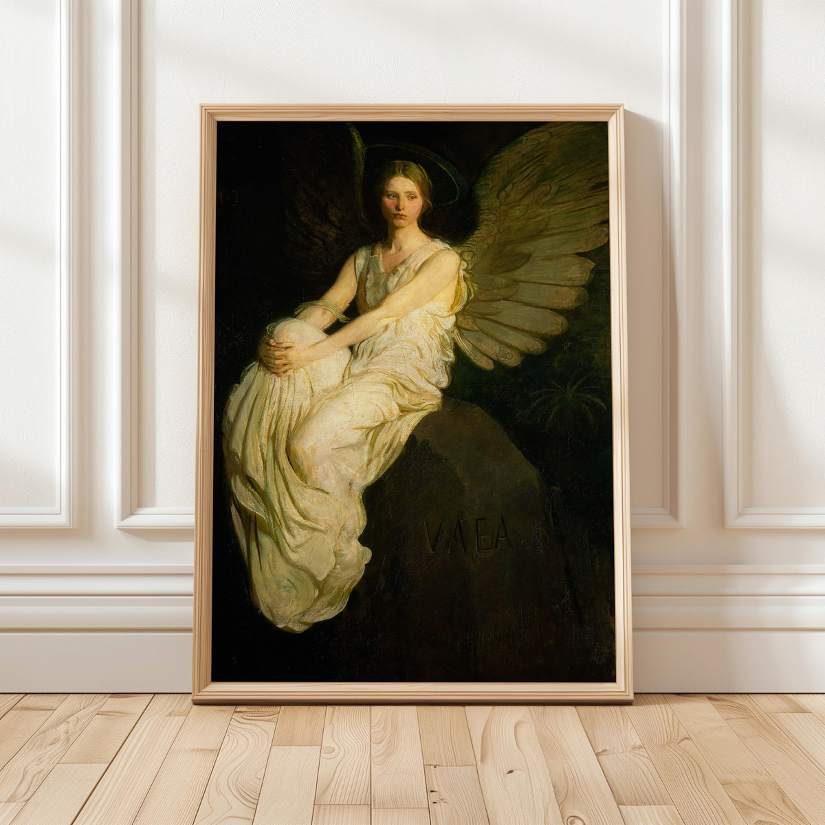 Abbott Handerson Thayer, Stevenson Memorial - 1903 Angel Memorial Print, Robert Louis Stevenson Tribute, Symbolist Wall 
