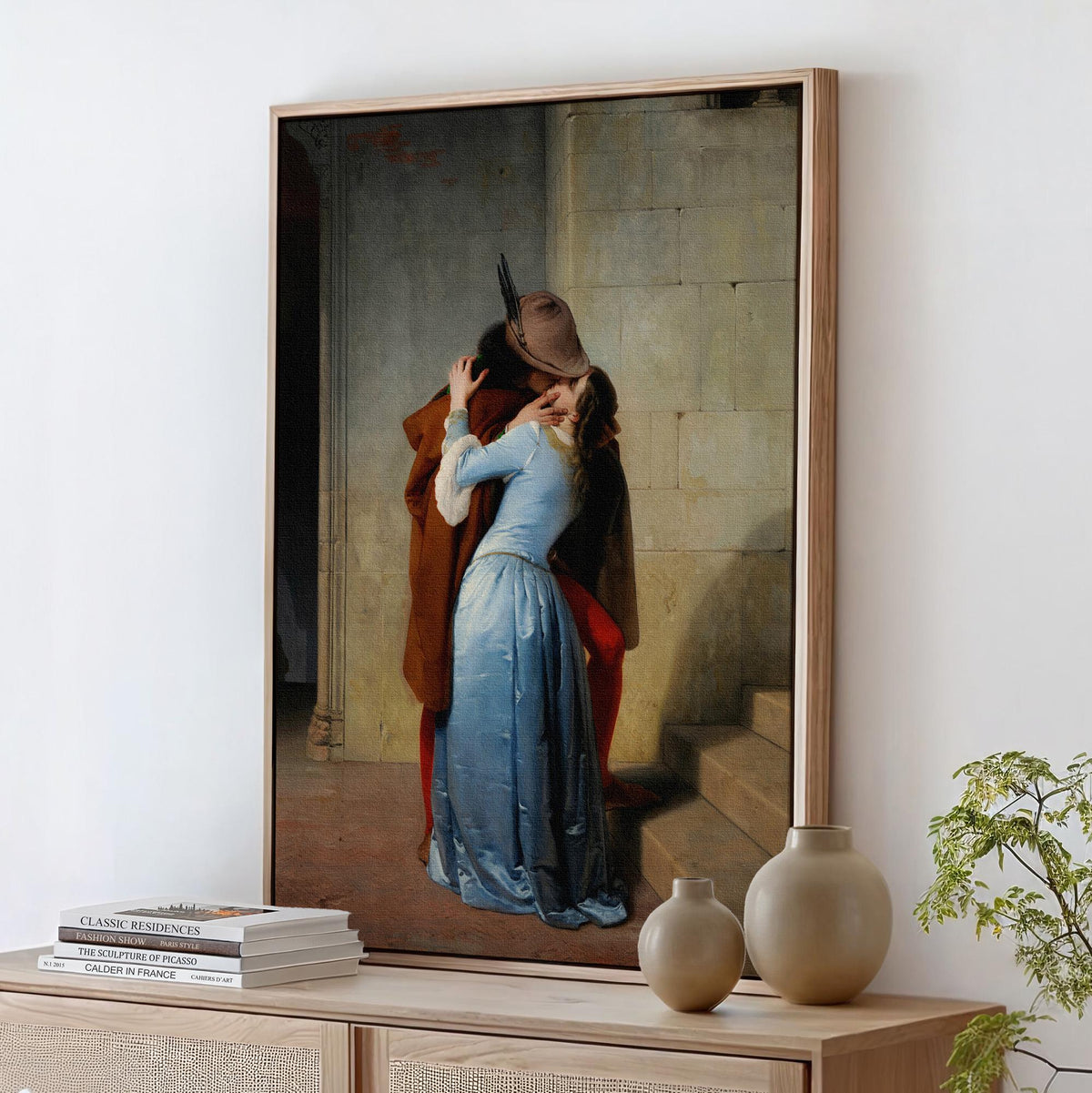 Francesco Hayez, Il bacio - 1859 Italian Romantic Print, The Kiss Wall Art, Medieval Lovers Poster, Risorgimento Decor