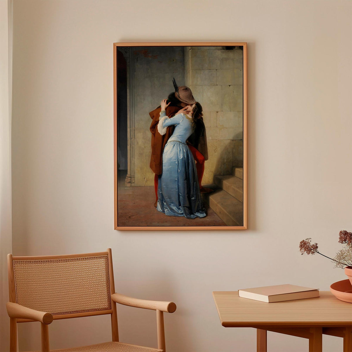 Francesco Hayez, Il bacio - 1859 Italian Romantic Print, The Kiss Wall Art, Medieval Lovers Poster, Risorgimento Decor