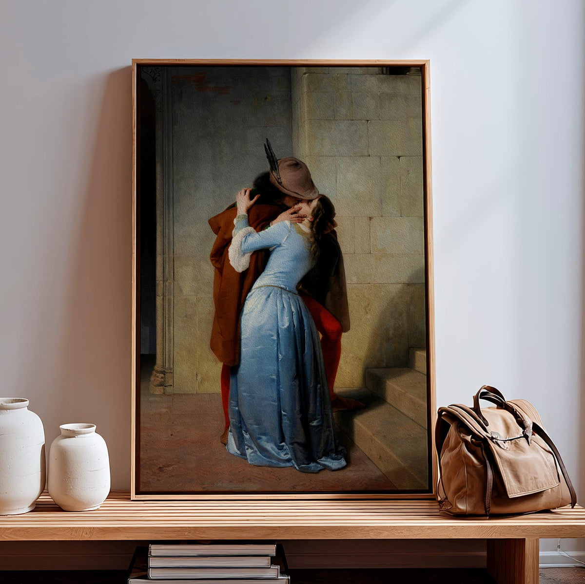 Francesco Hayez, Il bacio - 1859 Italian Romantic Print, The Kiss Wall Art, Medieval Lovers Poster, Risorgimento Decor