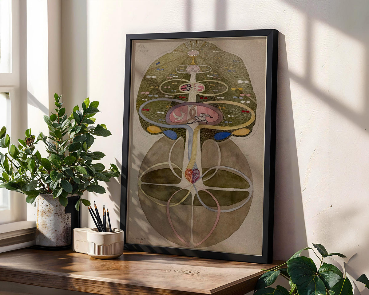 Hilma af Klint, Tree of Knowledge No. 1 - 1913–1915 Abstract Spiritual Print, Symbolic Wall Art, Botanical Mysticism Pos