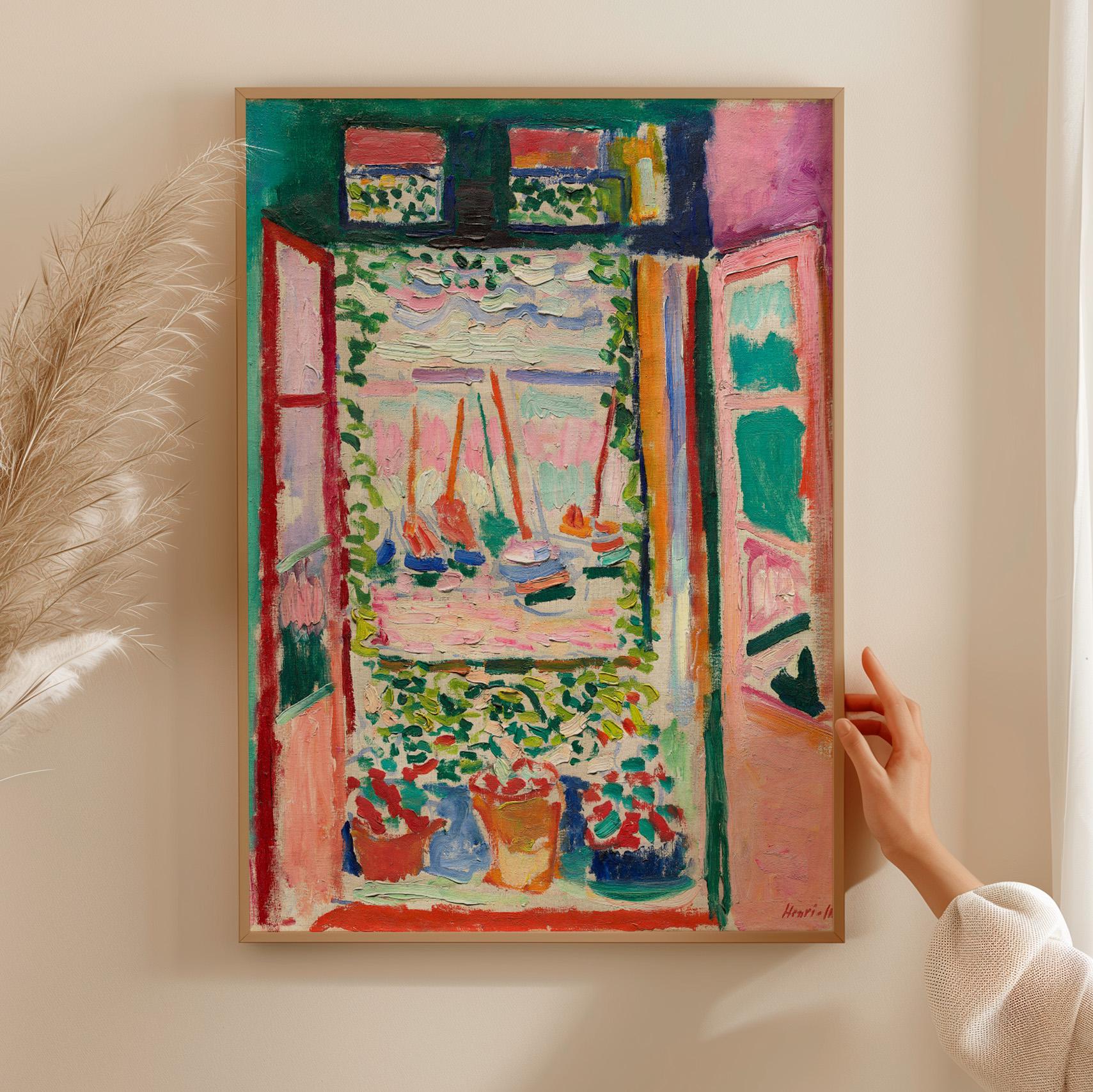 Henri Matisse, Open Window, Collioure - 1905 Fauvist Landscape Print, Colorful Wall Art, French Modernist Poster, Seasid
