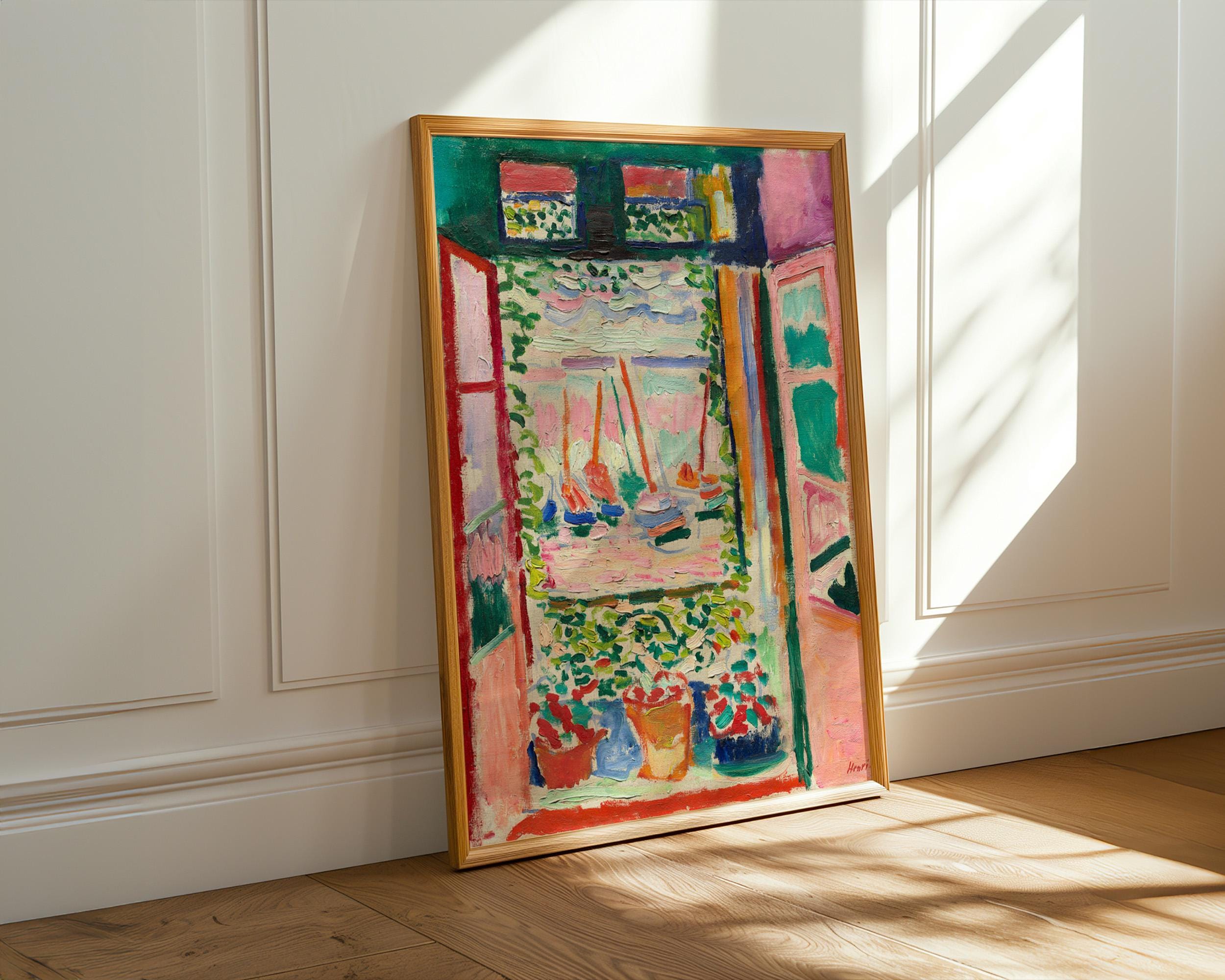 Henri Matisse, Open Window, Collioure - 1905 Fauvist Landscape Print, Colorful Wall Art, French Modernist Poster, Seasid