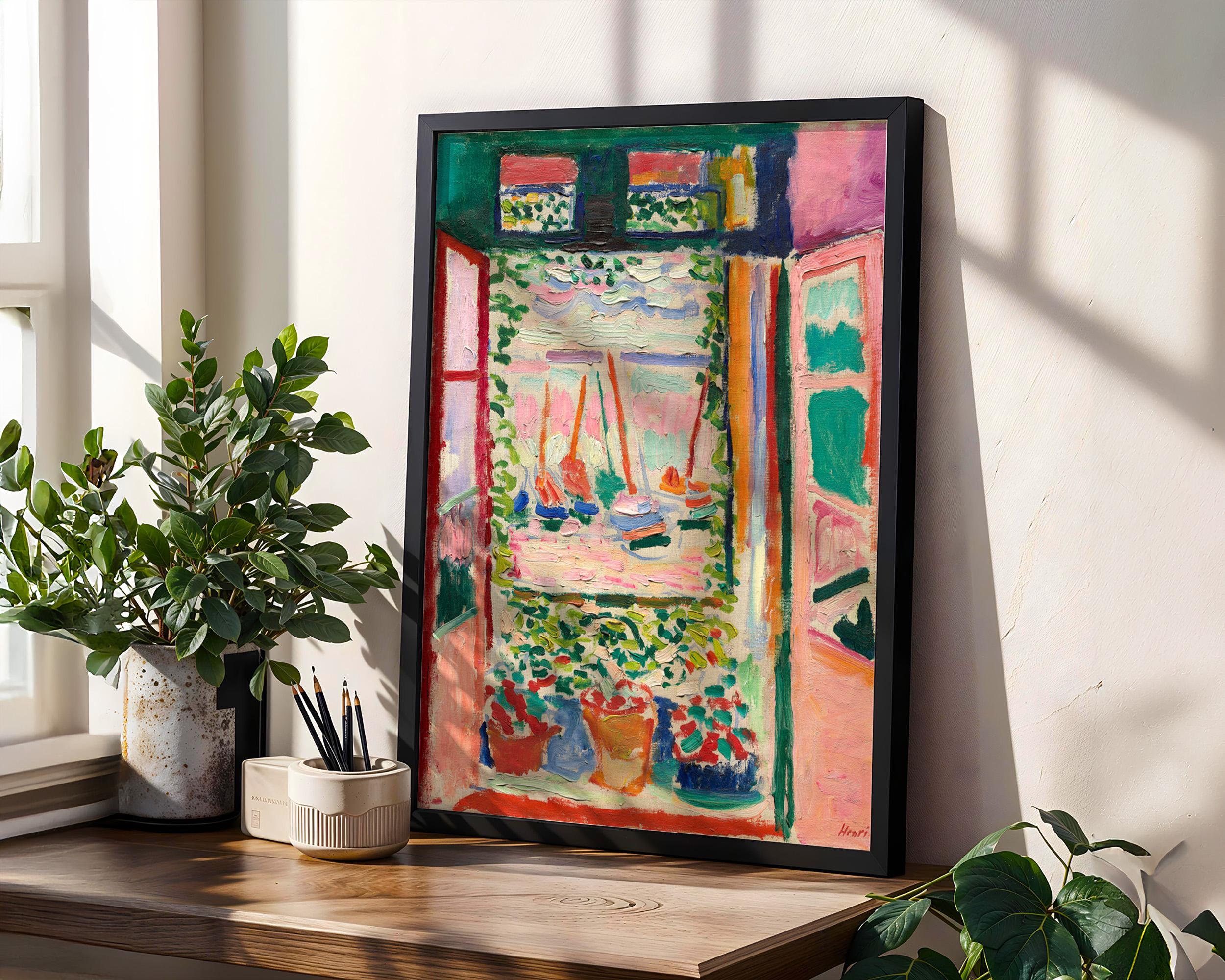 Henri Matisse, Open Window, Collioure - 1905 Fauvist Landscape Print, Colorful Wall Art, French Modernist Poster, Seasid