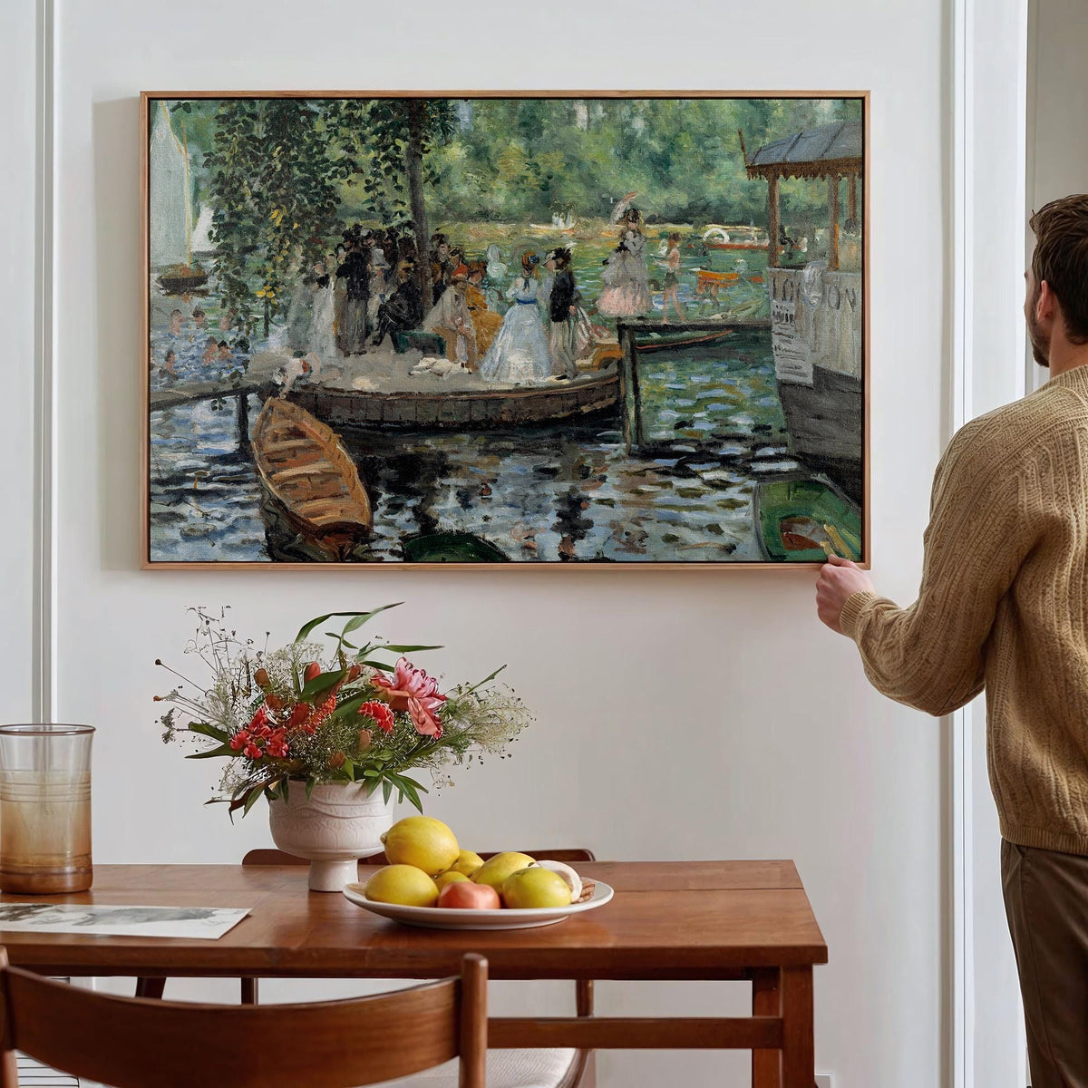 Pierre-Auguste Renoir, La Grenouillère - 1869 Impressionist River Scene Print, French Wall Art, Vintage Landscape Poster