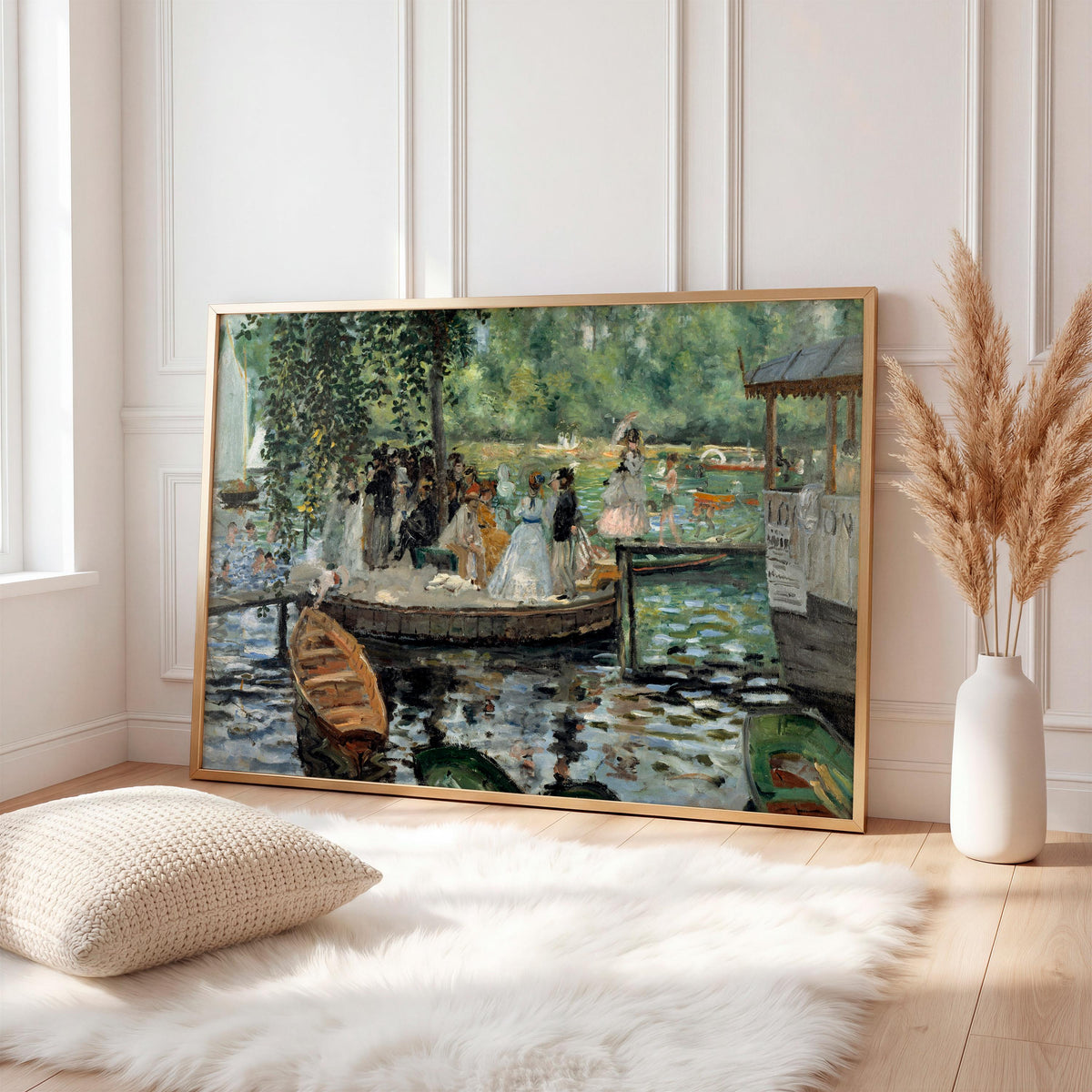 Pierre-Auguste Renoir, La Grenouillère - 1869 Impressionist River Scene Print, French Wall Art, Vintage Landscape Poster