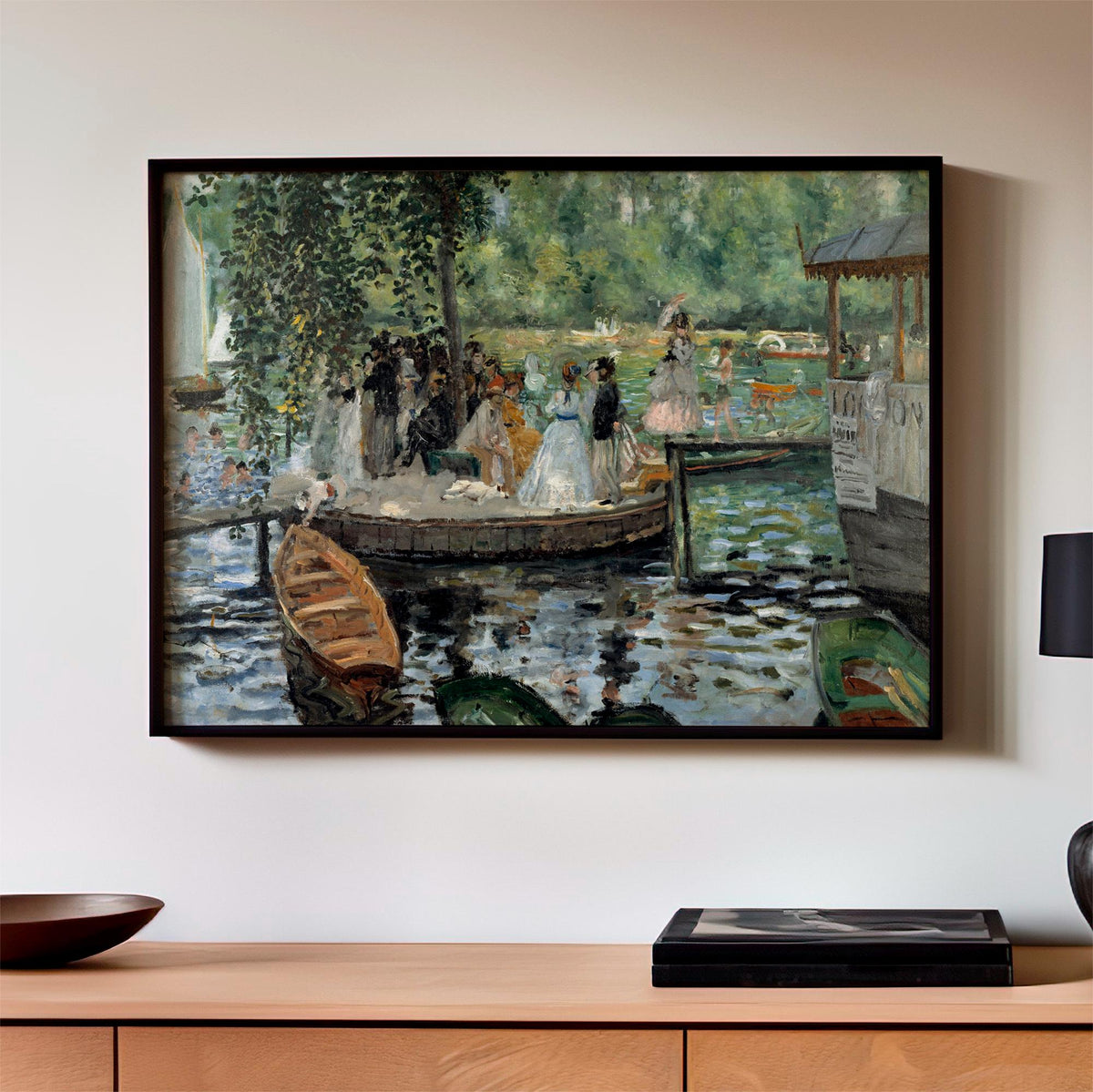 Pierre-Auguste Renoir, La Grenouillère - 1869 Impressionist River Scene Print, French Wall Art, Vintage Landscape Poster