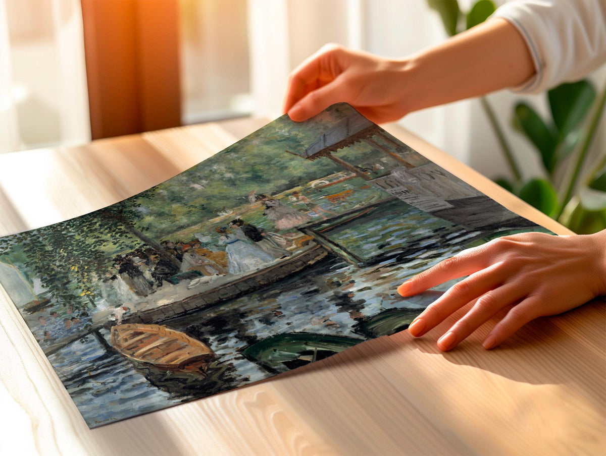 Pierre-Auguste Renoir, La Grenouillère - 1869 Impressionist River Scene Print, French Wall Art, Vintage Landscape Poster