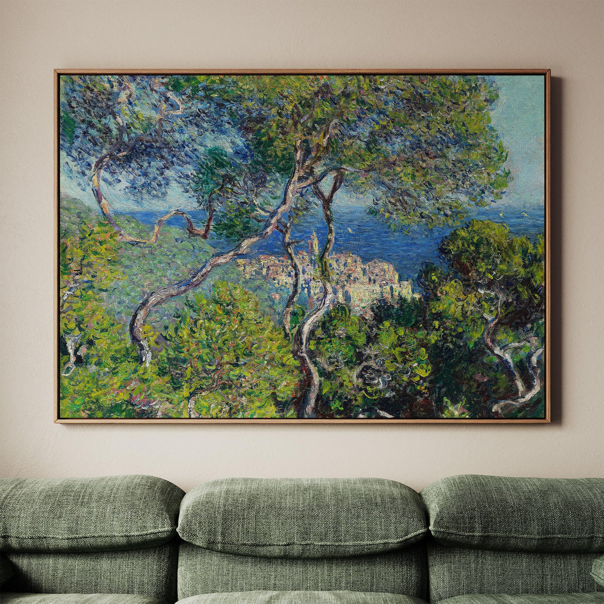 Claude Monet, Bordighera - 1884 Impressionist Landscape Print, Italian Riviera Wall Art, Mediterranean Seascape Poster, 