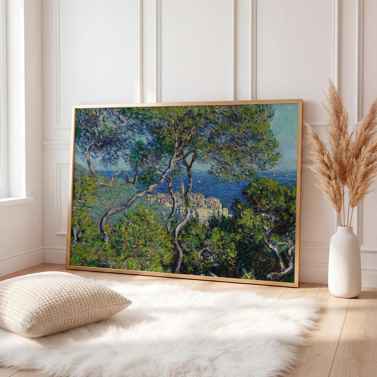 Claude Monet, Bordighera - 1884 Impressionist Landscape Print, Italian Riviera Wall Art, Mediterranean Seascape Poster, 