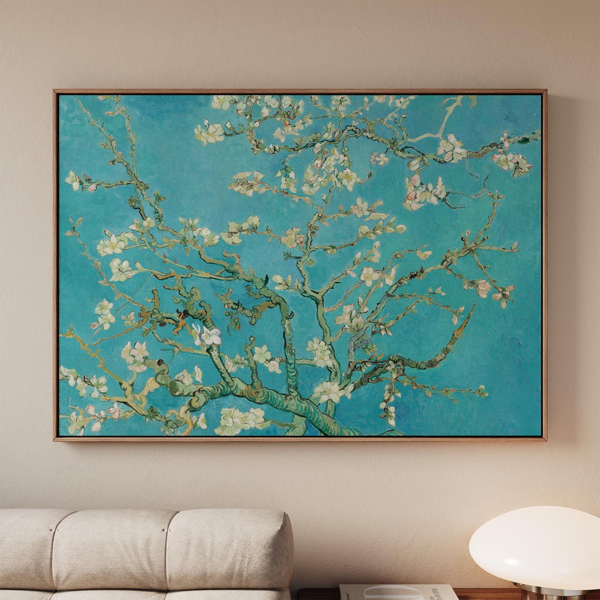 Vincent van Gogh, Almond Blossom - 1890 Floral Wall Art, Japanese-Inspired Impressionist Print, Blue and White Flower Po