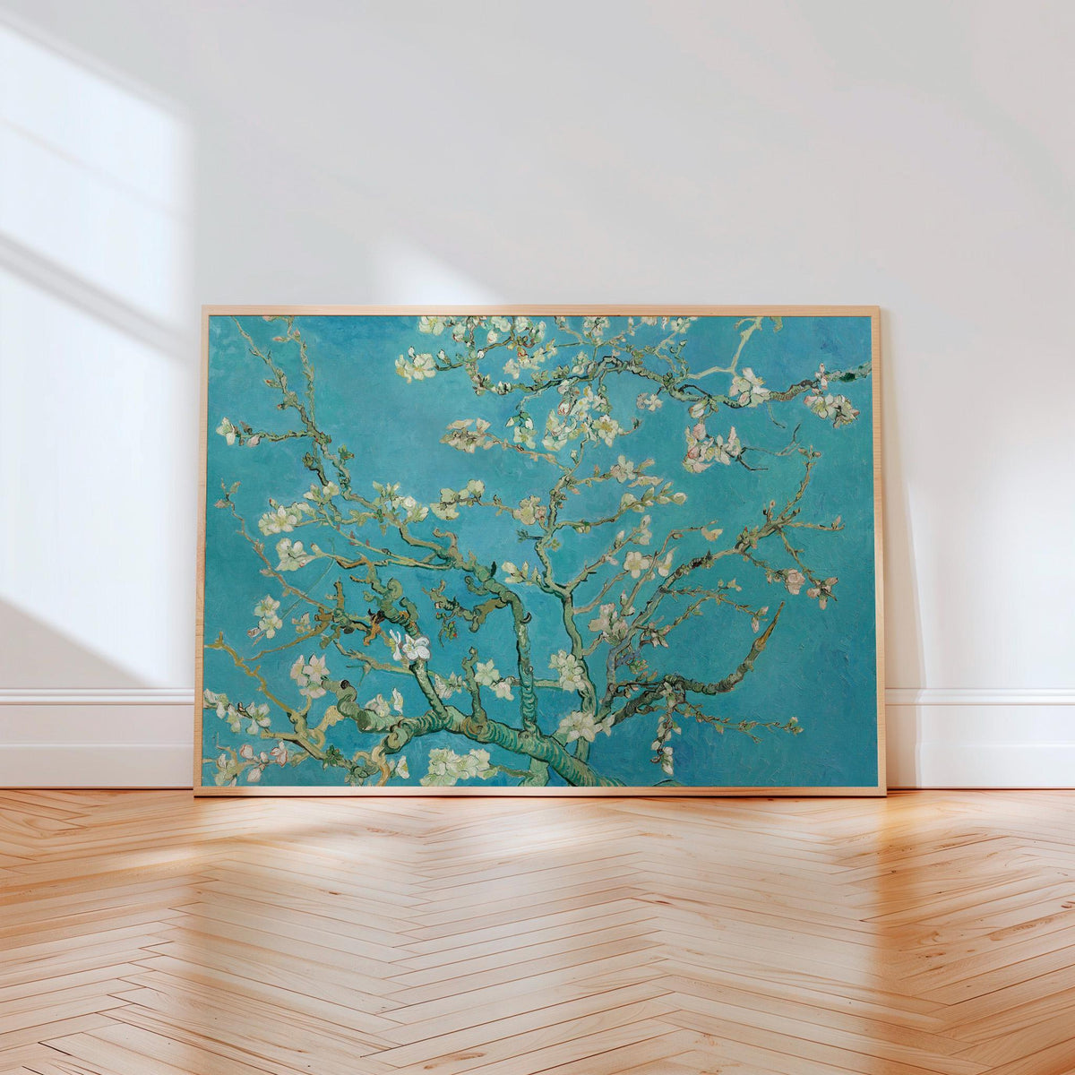 Vincent van Gogh, Almond Blossom - 1890 Floral Wall Art, Japanese-Inspired Impressionist Print, Blue and White Flower Po