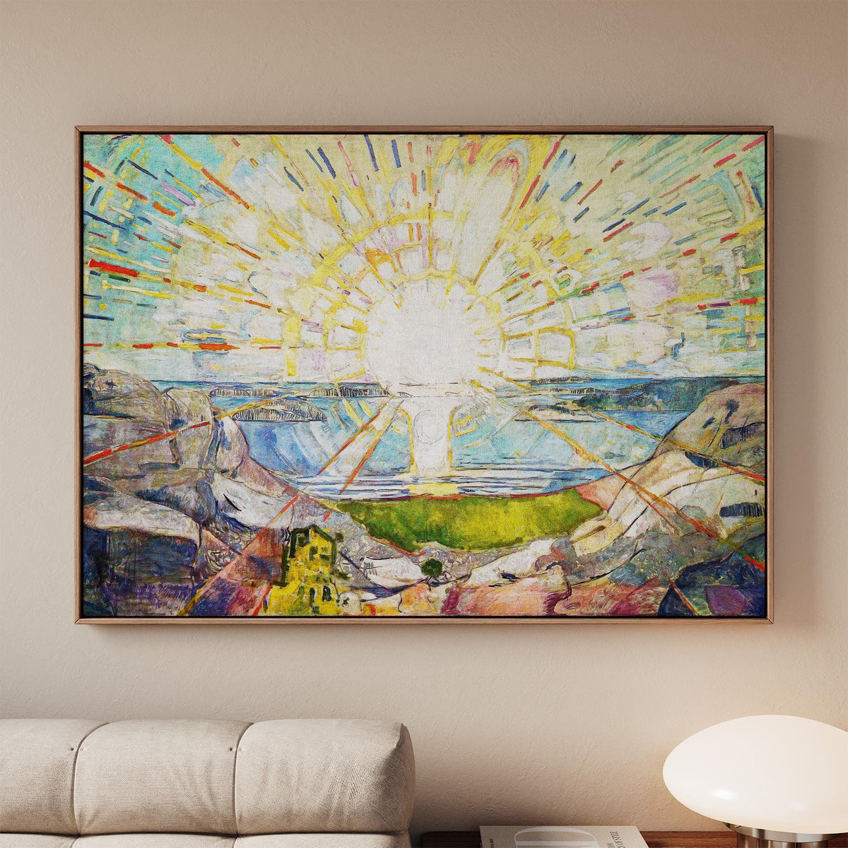 Edvard Munch, The Sun - Monumental 1911 Landscape Print, Modern Expressionist Wall Art, Radiant Sunrise Poster, Large Ca