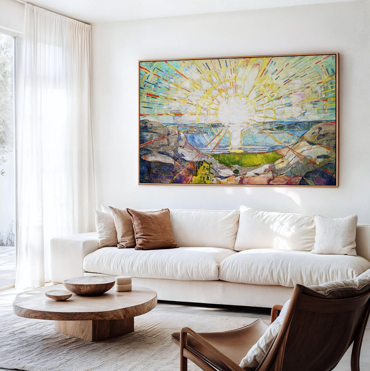 Edvard Munch, The Sun - Monumental 1911 Landscape Print, Modern Expressionist Wall Art, Radiant Sunrise Poster, Large Ca