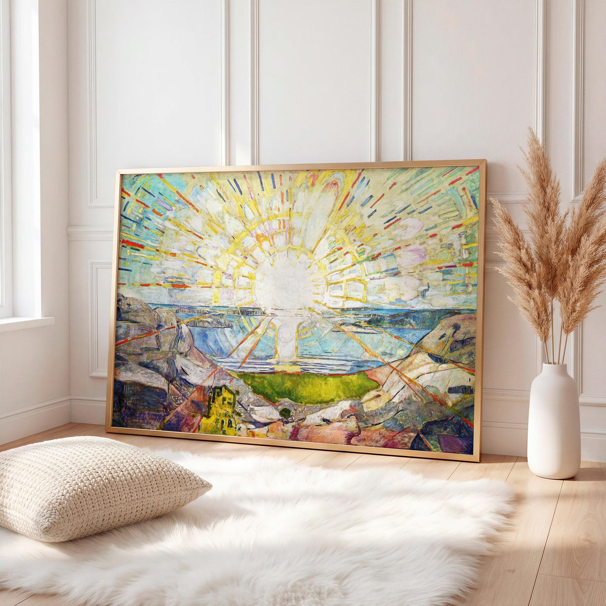 Edvard Munch, The Sun - Monumental 1911 Landscape Print, Modern Expressionist Wall Art, Radiant Sunrise Poster, Large Ca