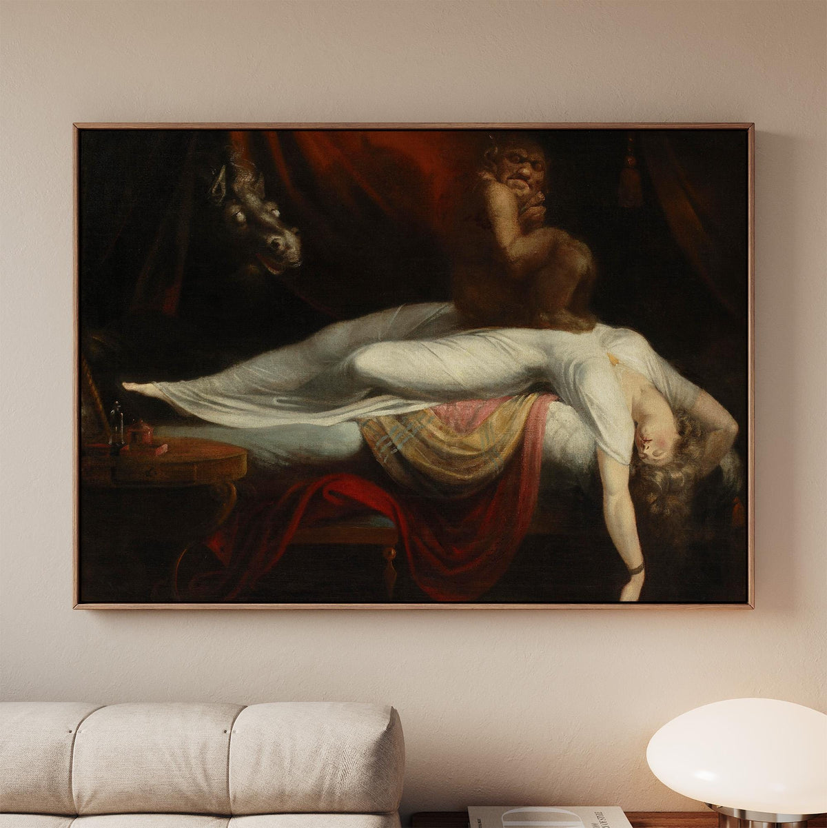 Henry Fuseli, The Nightmare - 1781 Gothic Horror Print, Romantic Nightmare Scene, Dark Surreal Wall Art, Classic Museum 