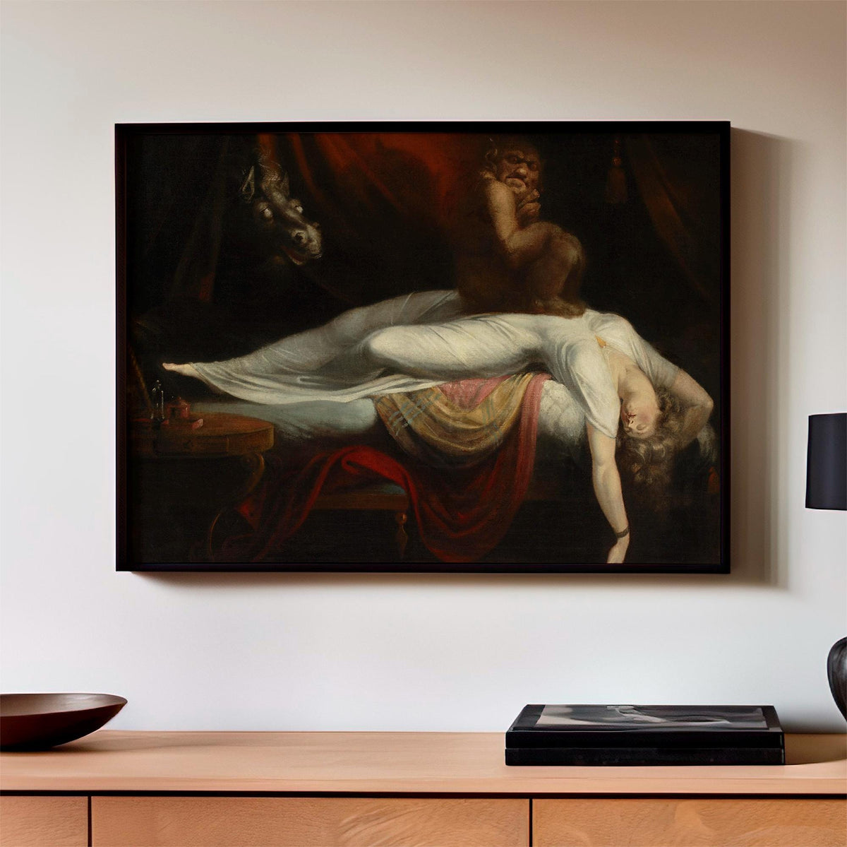 Henry Fuseli, The Nightmare - 1781 Gothic Horror Print, Romantic Nightmare Scene, Dark Surreal Wall Art, Classic Museum 