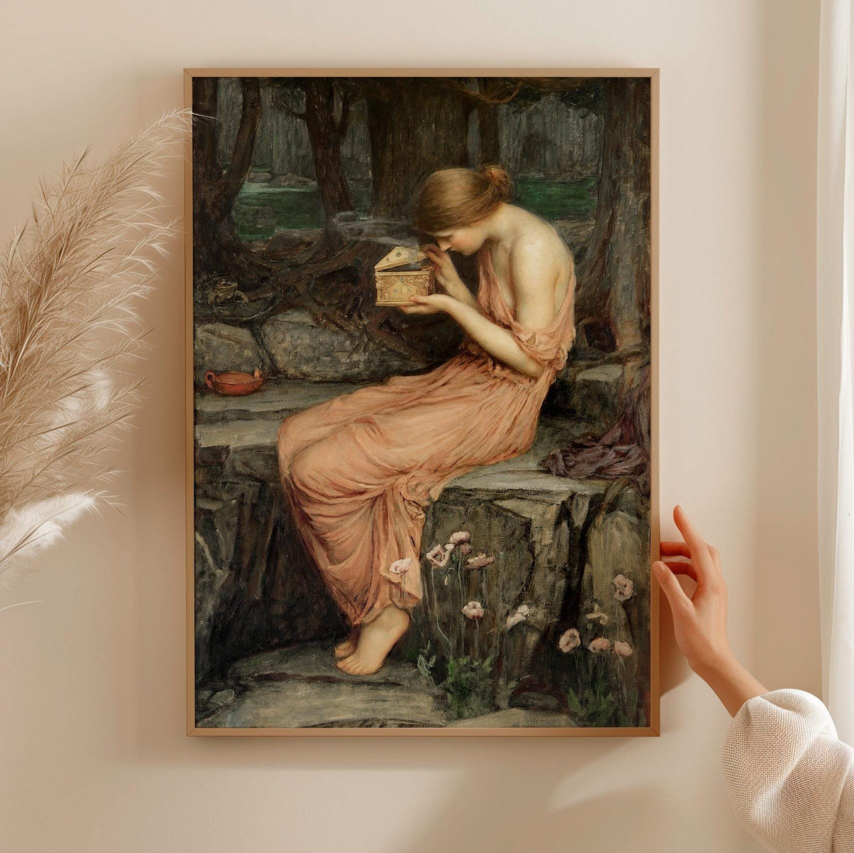John William Waterhouse - Psyche Opening the Golden Box. Waterhouse poster print, Giclee canvas, Gallery wrapped, Beauti