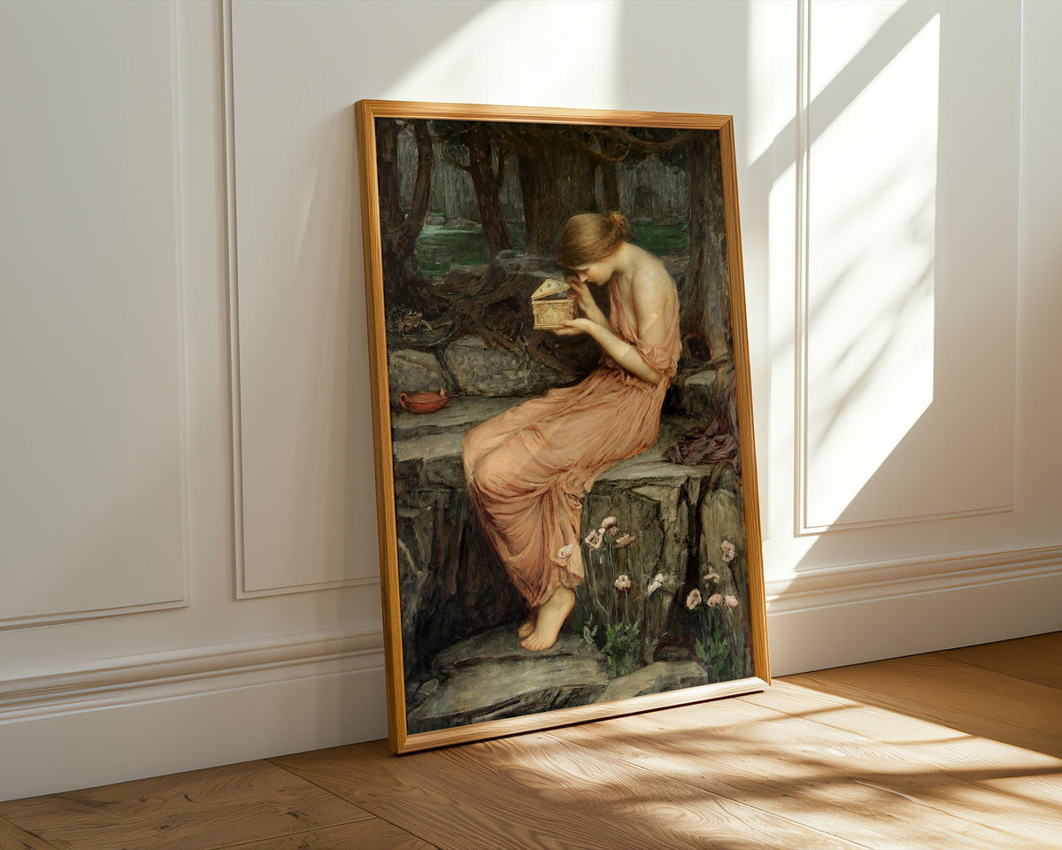 John William Waterhouse - Psyche Opening the Golden Box. Waterhouse poster print, Giclee canvas, Gallery wrapped, Beauti