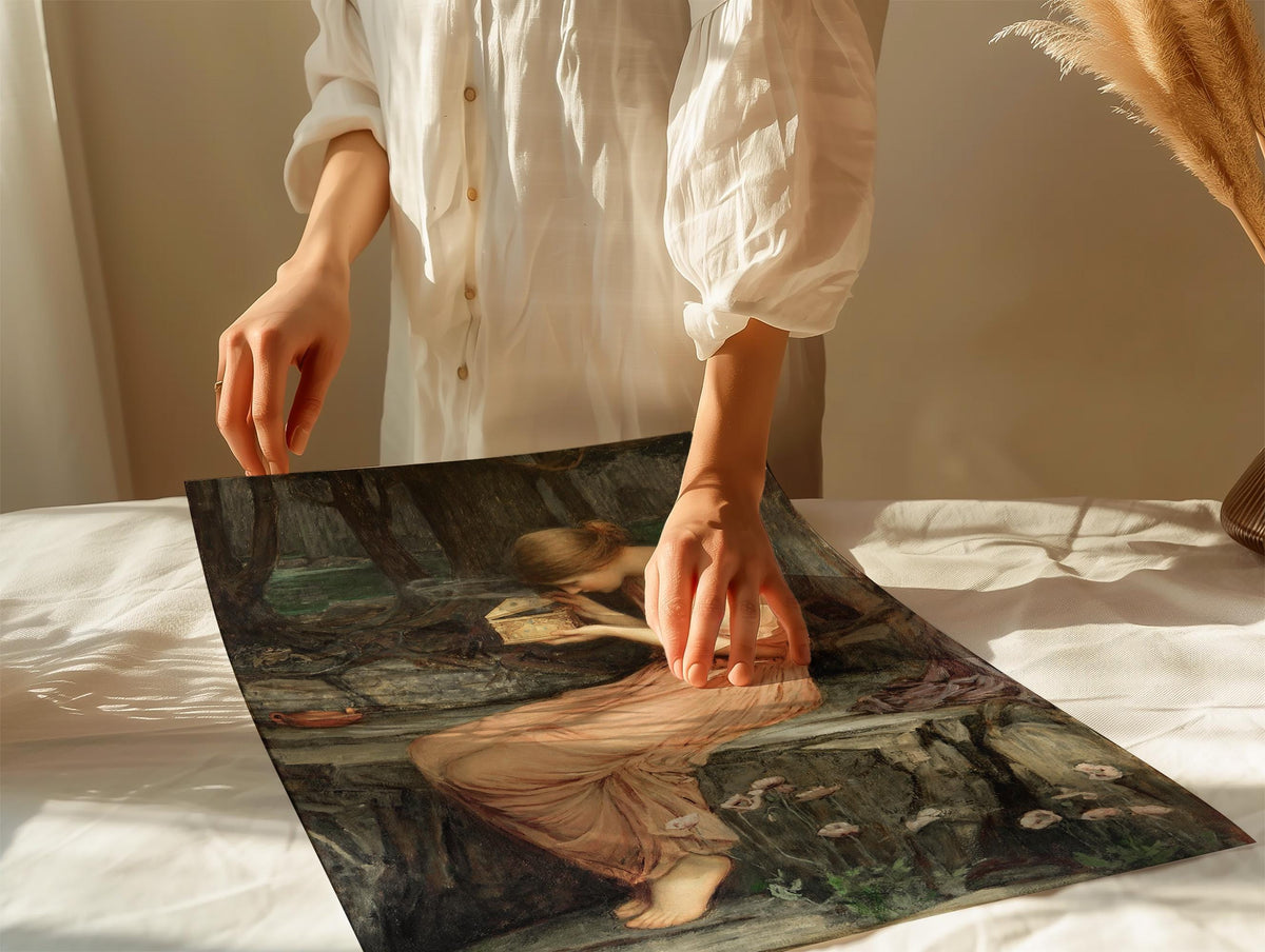 John William Waterhouse - Psyche Opening the Golden Box. Waterhouse poster print, Giclee canvas, Gallery wrapped, Beauti