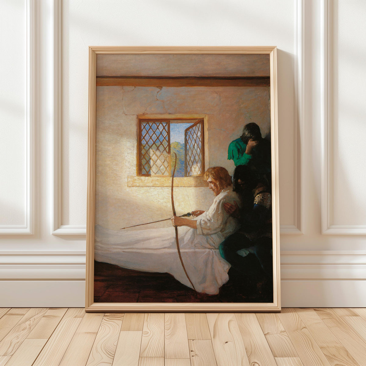 N.C. Wyeth, The Passing of Robin Hood - 1917 Literary Illustration Print, Medieval Hero Wall Art, Dramatic Storybook Pos