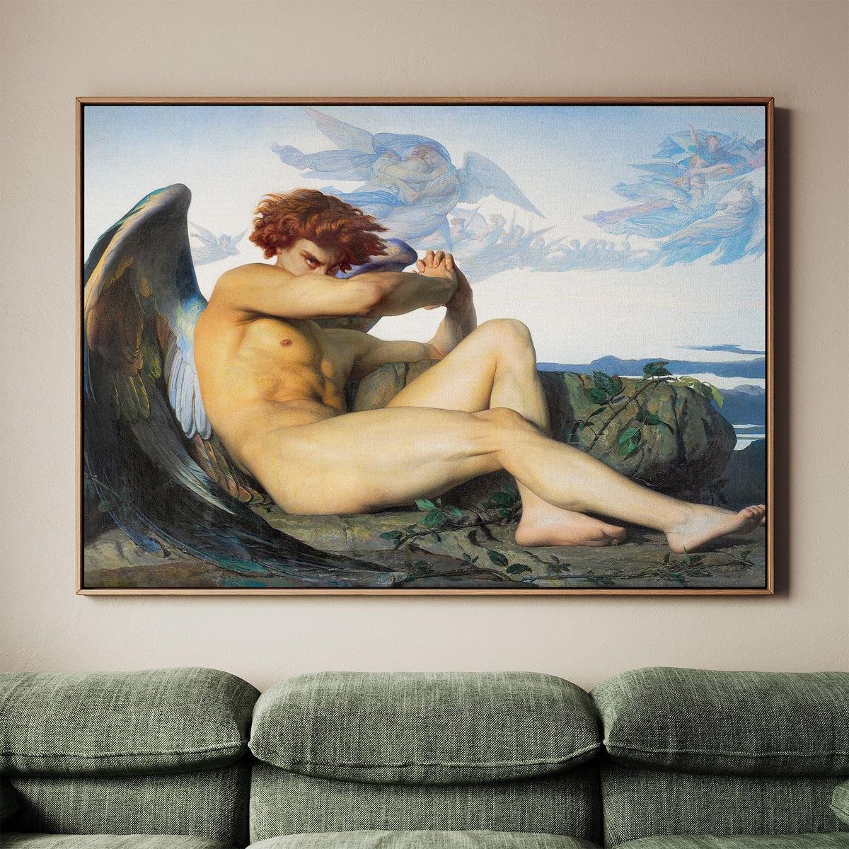 Alexandre Cabanel, Fallen Angel - 1847 Romantic Academic Print, Lucifer Wall Art, Dark Mythology Poster, Classical Gothi