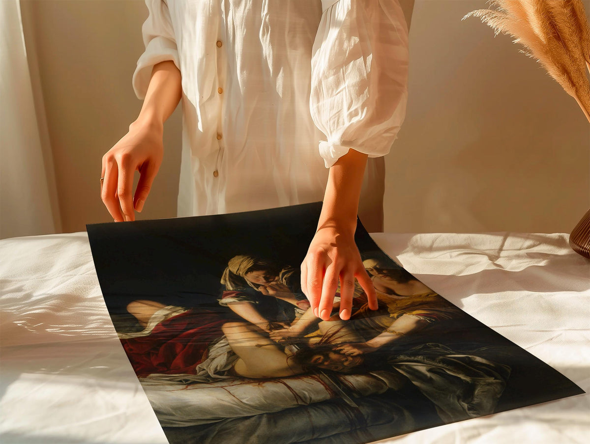 Artemisia Gentileschi, Judith Beheading Holofernes - 1614 Baroque Print, Biblical Heroine Wall Art, Dramatic Renaissance