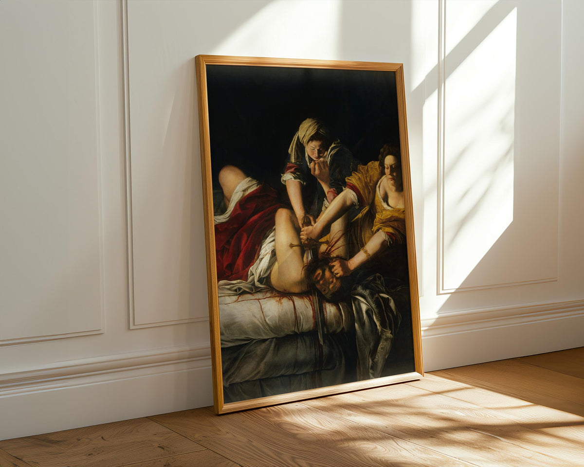 Artemisia Gentileschi, Judith Beheading Holofernes - 1614 Baroque Print, Biblical Heroine Wall Art, Dramatic Renaissance