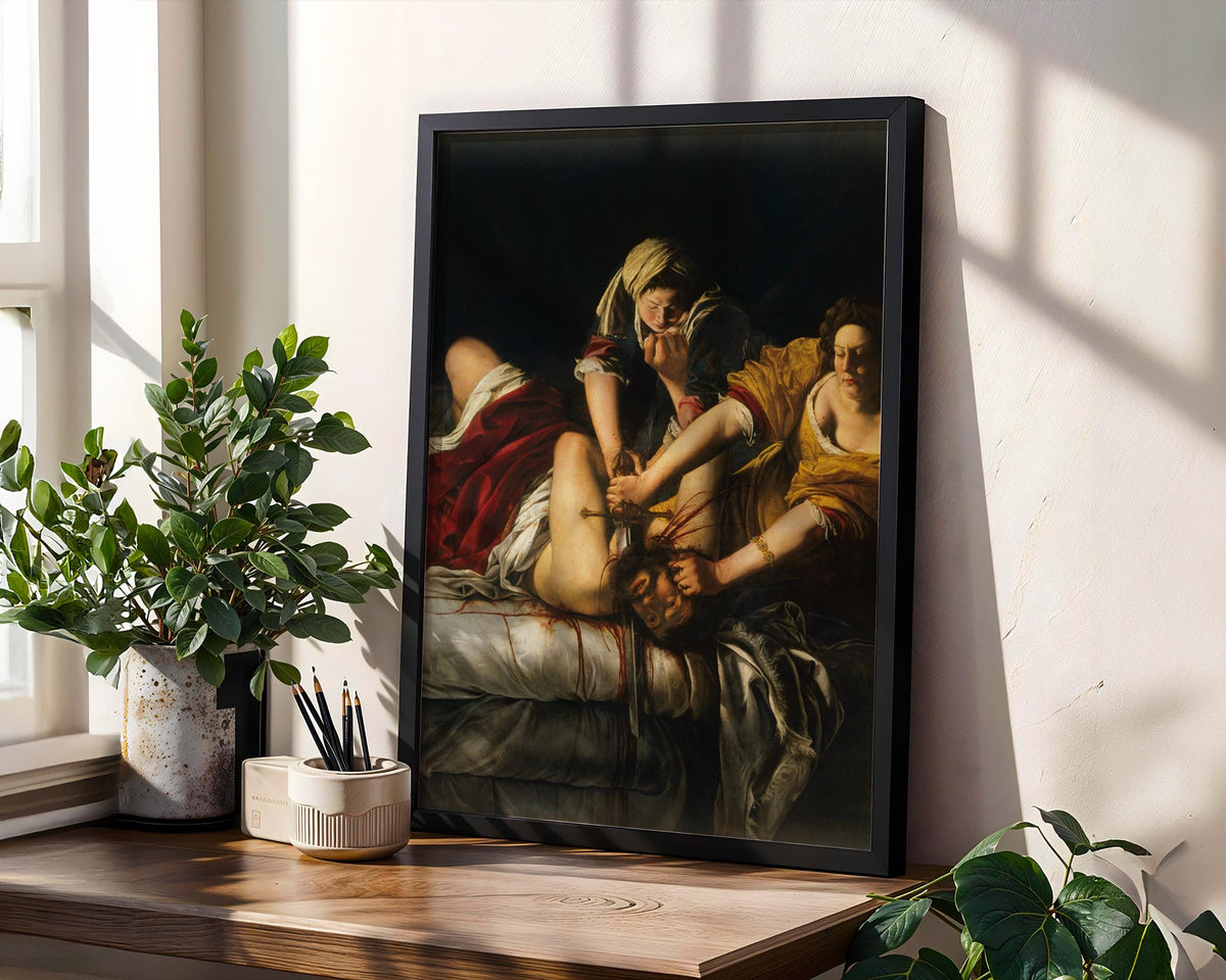 Artemisia Gentileschi, Judith Beheading Holofernes - 1614 Baroque Print, Biblical Heroine Wall Art, Dramatic Renaissance