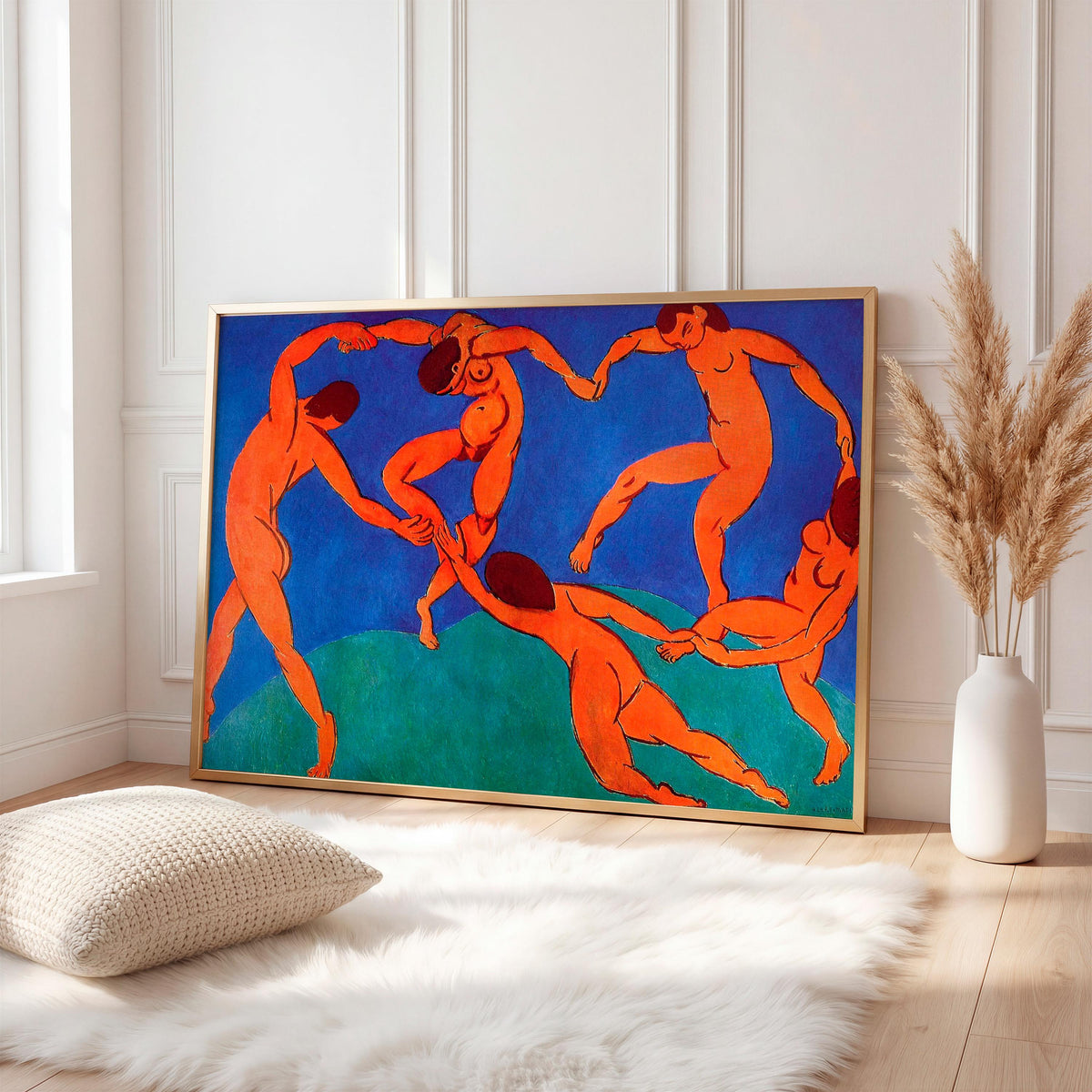 Henri Matisse, Dance (La Danse) - 1910 Fauvist Figure Print, Red Circle Wall Art, Modern Abstract Poster, Bold Color Dec