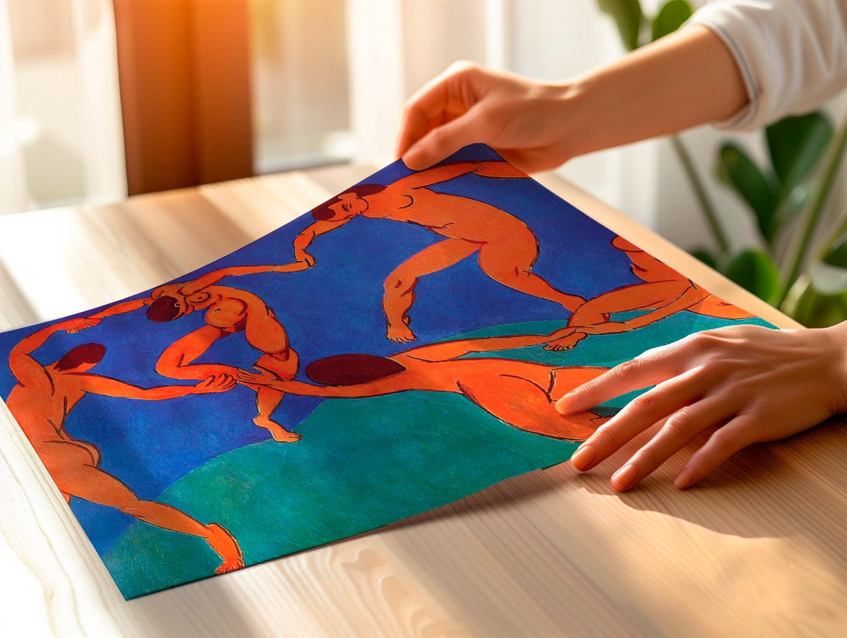 Henri Matisse, Dance (La Danse) - 1910 Fauvist Figure Print, Red Circle Wall Art, Modern Abstract Poster, Bold Color Dec