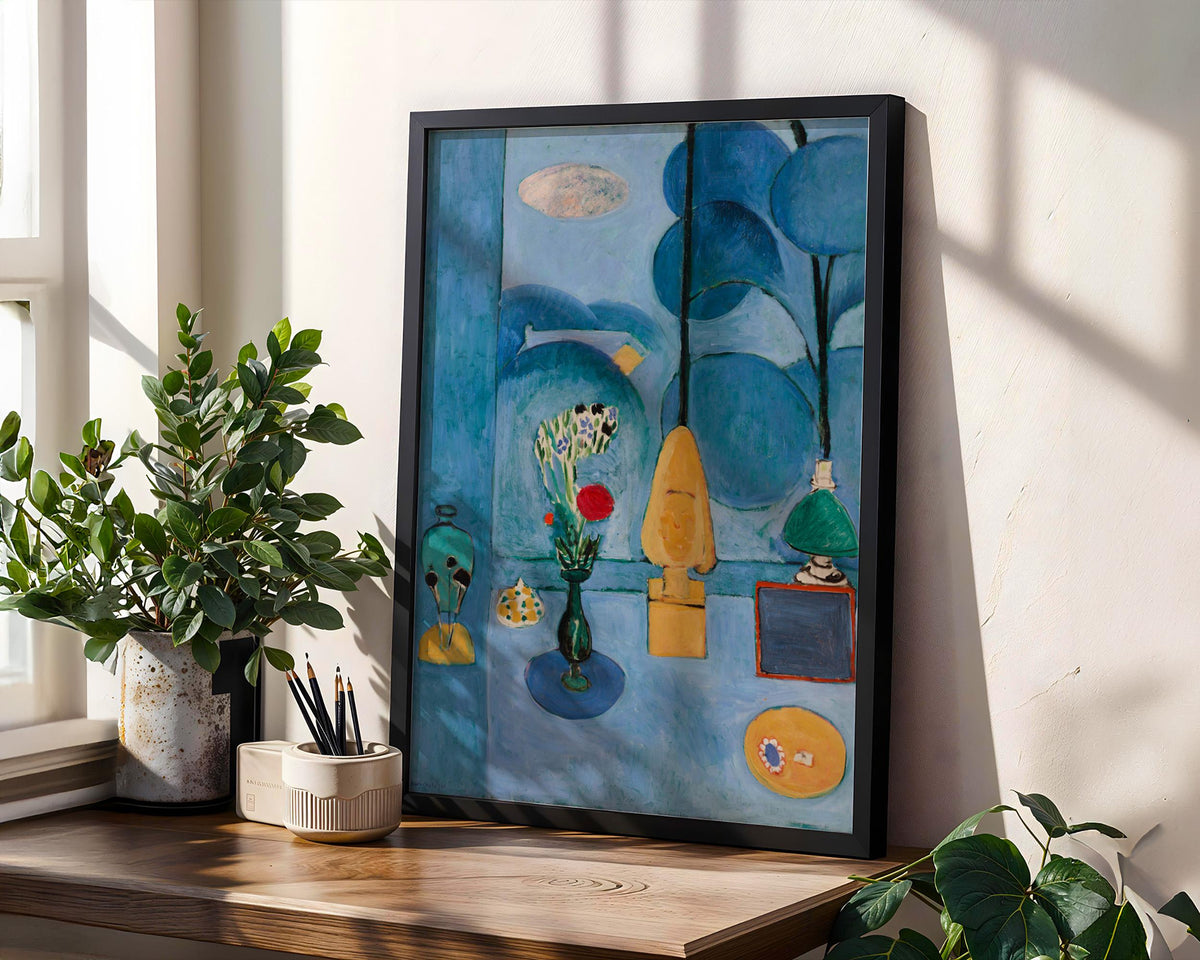 Henri Matisse, The Blue Window - 1913 Modern Interior Print, Blue Room Wall Art, Fauvist Window Poster, Abstract Home De